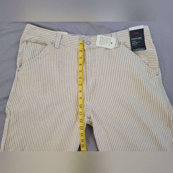 Levi's Premium DAD UTILITY PANTS Jeans Striped/ Size 32x30 - Picture 7 of 15